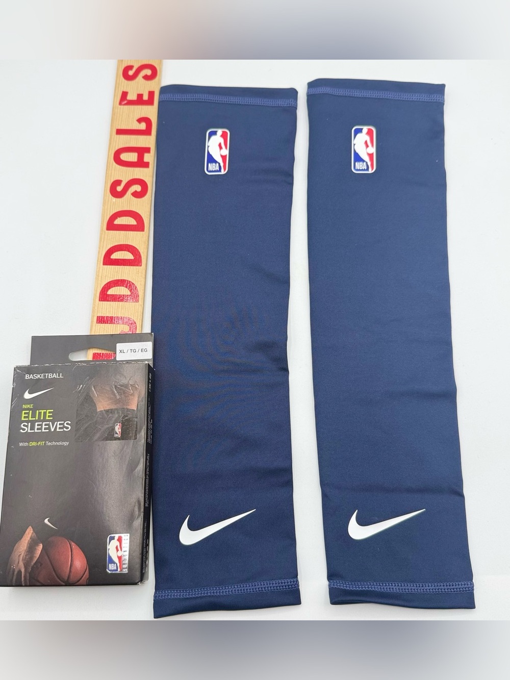 Nike NBA Elite Basketball Sleeves Navy Dri-Fit CT3750-498 Size XL NWT